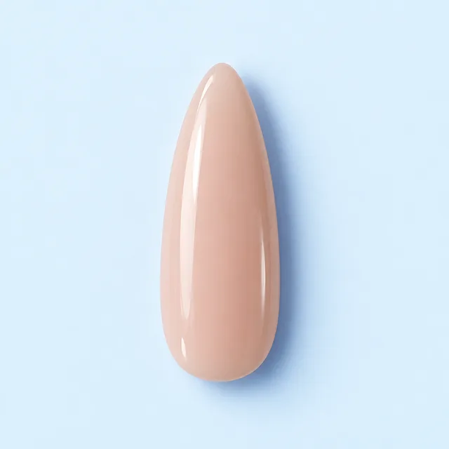 Échantillon illustratif : forme d’ongle Amande, finition nude