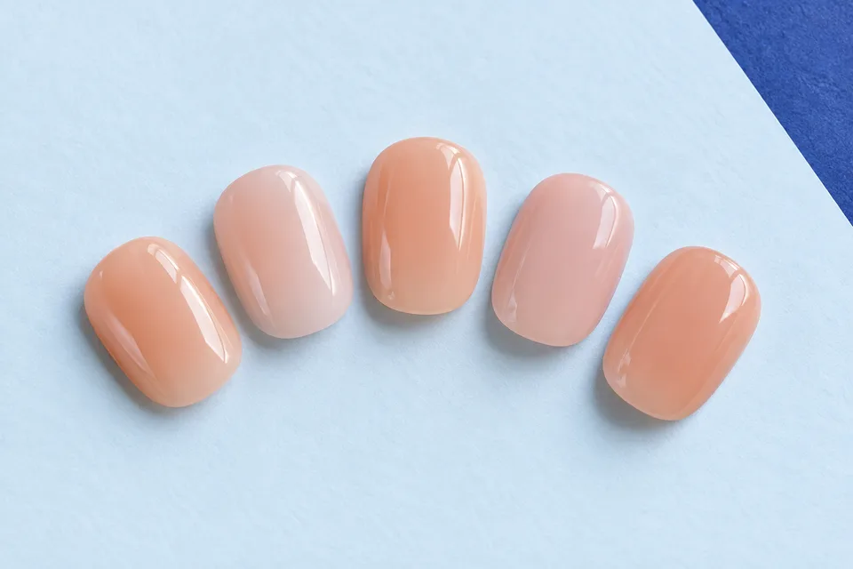 Échantillons de nail art illustratifs — Le nude se réchauffe